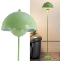 Alpinaluz Standaardlamp in Scandinavisch design, met een groene "bloempot"-look en een parabolische voet, geschikt voor een woonkamer, eetkamer of slaapkamer. E27-fitting