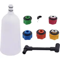 OEM Set gieters voor olie, met een inhoud van 0,5 gallon, inclusief 6 adapters, WIT