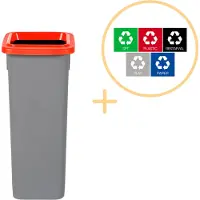 Plafor - Fit Bin 20l - Recycling - Rood