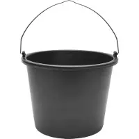 Garronda 10x 5L Robuuste - Bouwemmer van Slijtvast - PE met Metalen Handvat – Zwart - GD-GRE-BB