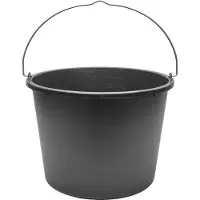 Garronda 5x 20L Robuuste - Bouwemmer van Slijtvast - PE met Metalen Handvat – Zwart - GD-GRE-BB