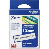 Brother TZe-M931 Tape Zwart op metallic (12 mm)