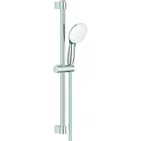 GROHE douchestangset Tempesta 100, artikelnummer 27644, met 3 straalpatronen, lengte 600 mm, 9,5 liter per minuut, chroom, 1 stuk.