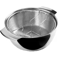 Ibili Pan met mandje, roestvrij staal 18/10, 24 cm, 3,75 liter, zilverkleurig