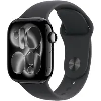 Apple Watch Series 11 GPS 42 mm Gitzwart aluminium MEQT4 S/M Zwart sportbandje