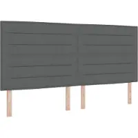 vidaXL Hoofdbord Donkergrijs 200 cm Stof
