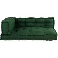 vidaXL Pallet Sofa Kussen 3 st Stof Groen 120 x 80 x 38 cm