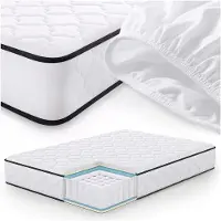 Akord Springs Matras met Beschermer 140x200 cm / Spring Pocketveringmatras / Binnenveringsmatras / Pocketvering met 7 Comfortzones / Afneembare waterdichte tijk / H3 Hardheid