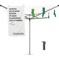 Brabantia Essential droogmolen met bodemhuls - 50 m