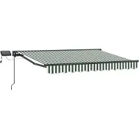 vidaXL Handbediende luifel met LED's 3,5 x 2,5 m