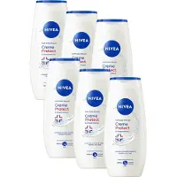 Nivea Douchecrème Protect - Douchegel - Shower Gel - met Natuurlijke Oliën - met Vitamine C - Voordeelverpakking - 6 x 250 ml