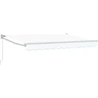vidaXL Uitschuifbare luifel Wit 3,5 x 2 m 100% Polyester en Aluminium