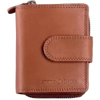 Green Burry GREENBURRY Leer portemonnee Fiorentina RV Wallet RFID Tan bruine