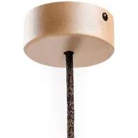 Creative Cables Mini Cilindrische Houten Plafondrozetset Met 1 Centraal Gat