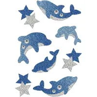 Herma Stickers Dolfijnen, Diamond glittery - 10 stuks