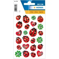 Herma Stickers lieveheersbeestjes zilver - 10 stuks