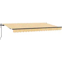 vidaXL Uitschuifbare luifel Geel 350 x 200 cm Stof