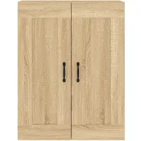 vidaXL Hangkasten 2 st bewerkt hout sonoma eikenkleurig