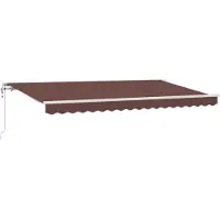 vidaXL Uitschuifbare luifel Bruin 400 x 200 cm Stof