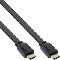InLine Platte HDMI kabel - versie 1.4 (4K 30Hz) / zwart - 10 meter