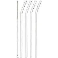 Leonardo CIAO Glazen Rietjes met Knik - set/4+borstel