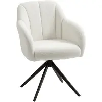 HOMCOM -Accentstoel-Polyester-56x63x86cm-Wit