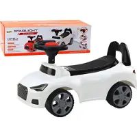 Leantoys Schuifauto met rugleuning QX-3396 Hoorn Opbergbox Wit 17694