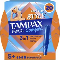 Tampax Pearl Compak Super Plus Tampons - Met Inbrenghuls - 8 x 20 stuks