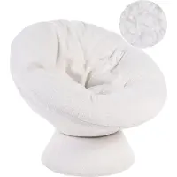 Beliani RINGSTED - Draaifauteuil - Gebroken wit - Bouclé