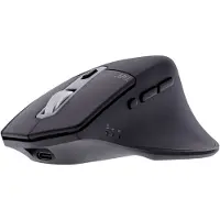 TNB Souris sans fil semi-ergonomique Dual Connect iClick (Noir) (Draadloze, Bedraad), Muis, Zwart, Grijs
