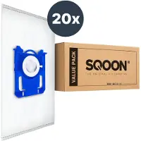 SQOON Stofzuigerzakken Geschikt voor AEG VX6 / VX7, Philips & Electrolux Standard Bag 3-D – Met Vernieuwde Aansluiting - 20 stuks