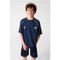 Shoeby T-shirt met backprint donkerblauw Jongens Polyester Ronde hals Backprint - maat 110/116