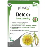 Physalis Supplementen Detox+ Leverzuivering Tab Tabletten - 30pakket