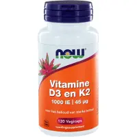 Now Vitamine D3 25 mcg & Vitamine K2 120 vcaps