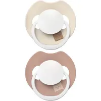 Difrax Dynamic Fopspeen 6-18m Prime Glow Ivory/blauw 2 St Fopspeen