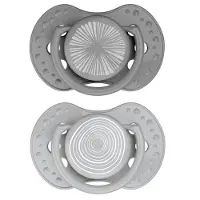 Difrax Dynamic Fopspeen 18+M Harmony L.Grey / D.Grey 2 stuks