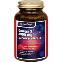 All Natural Omega-3 3000 mg Zuivere Visolie Capsules