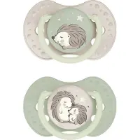 Difrax Lovi Dynamic Fopspeen 0-6m Night & Day Unisex 2 stuks