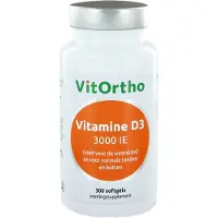 Vitortho Vitamine D3 3000 IE Softgels 300st