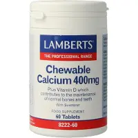 Lamberts Calcium kauwtabletten 400mg met vitamine D en FOS