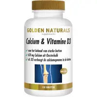 Golden naturals Calcium & vitamine D3 (120 tabletten)