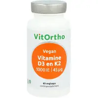 Vitortho Vitamine D3 25 mcg K2 45 mcg 60 vcaps