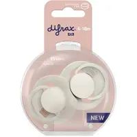 Difrax Lovi Dynamic Fopspeen 6-18m Coconut/Ivory 2 stuks