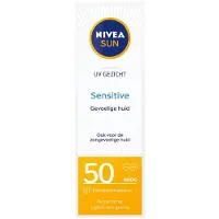 Nivea SUN Face Sensitive Zonnebrand Gezicht - SPF 50 - Voor de gevoelige huid - Zonnebrandcrème - Parfumvrij - 50 ml