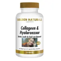 Golden naturals Collageen & Hyaluronzuur (120 tabletten)