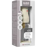 BIBS Fles - Slow Flow - 120 ml - Glas/Latex - Ivory