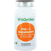 Vitortho Zink + C zuigtabletten - 60 zuigtabletten