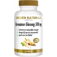 Golden naturals Koreaanse ginseng 500mg (60 capsules)