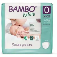 Bambo Nature Luiers Maat 0 XXS 24 stuks