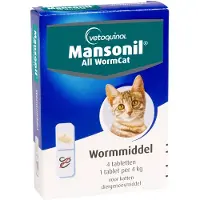 Mansonil All Worm Ontworming Tabletten Kat Vanaf 4 Kg 4 Stuks
